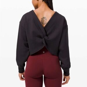 Lululemon Athletica Black Twist Back Pullover- size 8